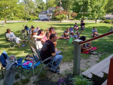 Magic Show in Association Park audience